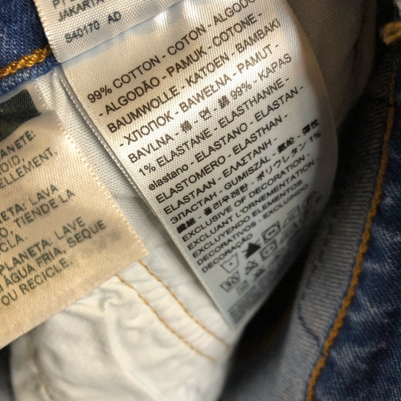 Levi's 501 Original Frayed Hem Shorts in mid wash High-waist Denim Button-up 28 - Picture 5 of 7